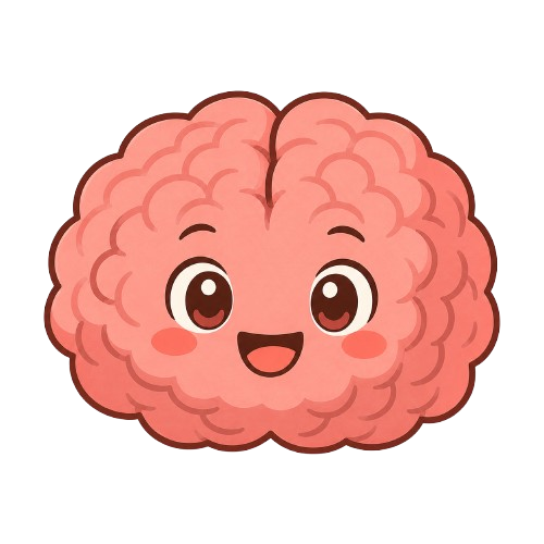 Happy, fresh brain mascot