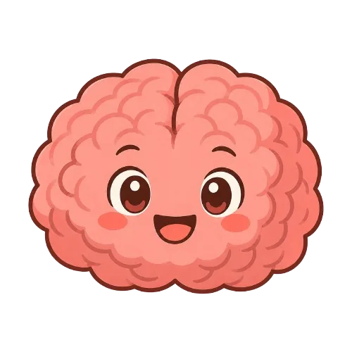 Happy, fresh brain mascot